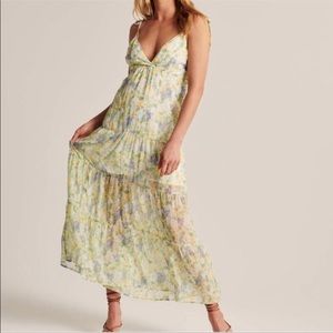 Abercrombie & Fitch floral maxi midi slip spring/summer dress